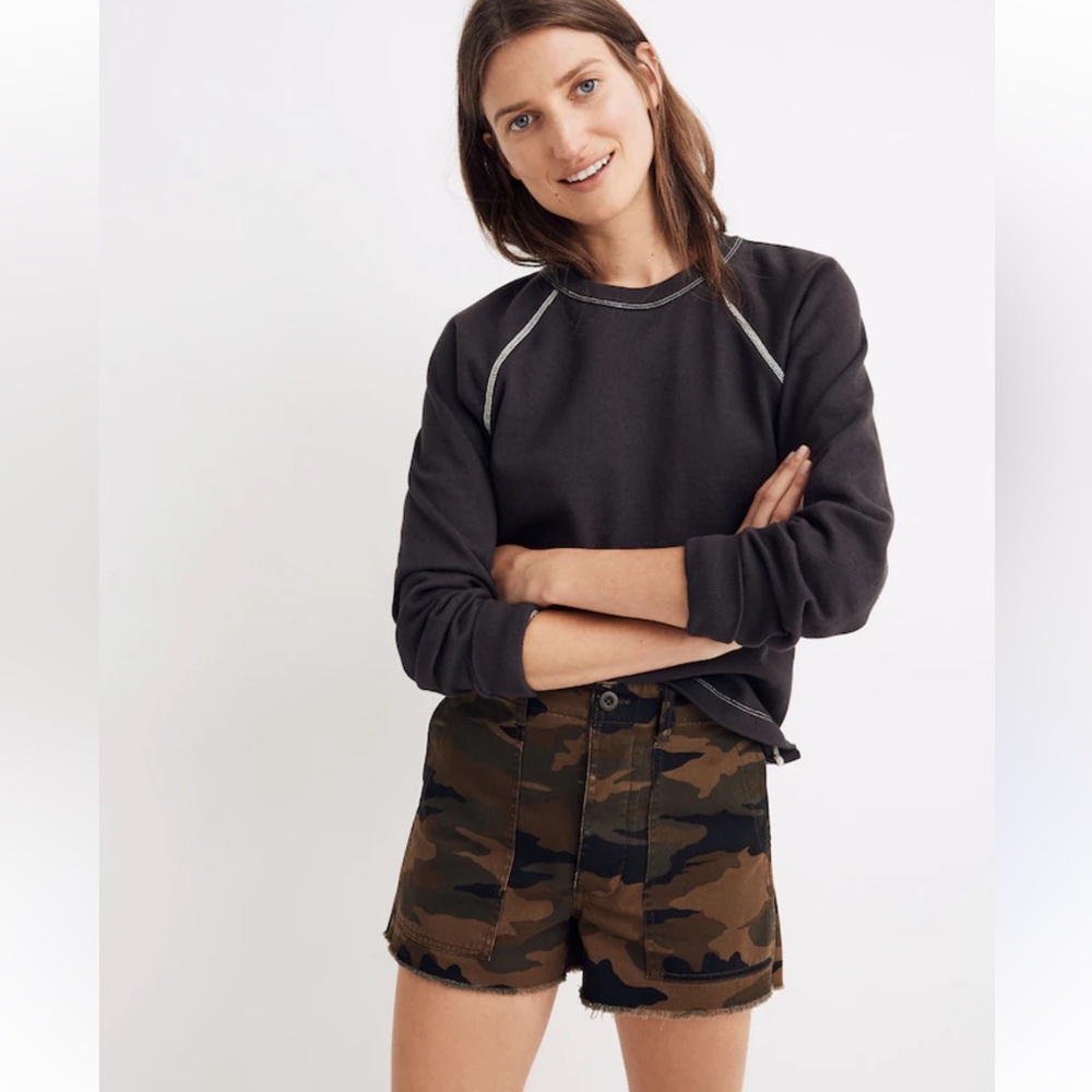 Madewell Griff Fatigue Shorts in Birch Camo